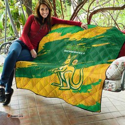 Australia Soccer Quilt 2025 Go Matildas Marble Grunge Style LT14