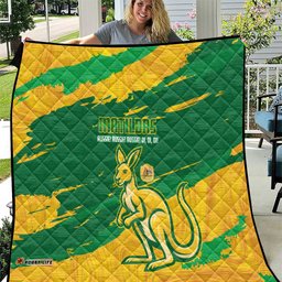 Australia Soccer Quilt 2025 Go Matildas Marble Grunge Style LT14