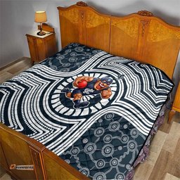 Carlton Football Club Quilt Indigenous Monochrome Dot Art Mascot Style TS04