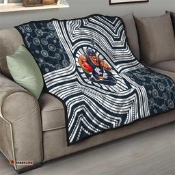 Carlton Football Club Quilt Indigenous Monochrome Dot Art Mascot Style TS04