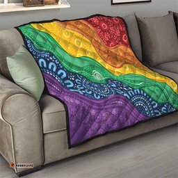 Australia First Nation LGBTQ+ Quilt Aboriginal Rainbow Flag LT7