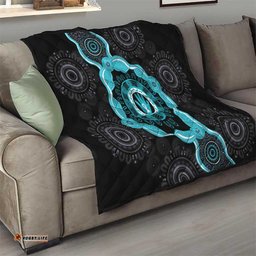 Australia Ovarian Cancer Awareness Quilt Brave Strong Teal Ribbon Aboriginal Art LT14