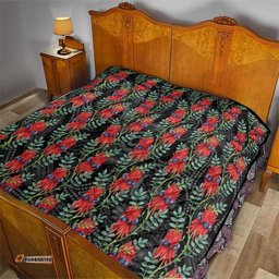 Australia Sturt's Desert Pea Quilt Aussie Native Flowers Indigenous Art LT14