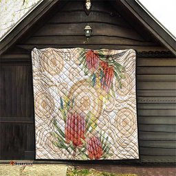 Australia Banksia Quilt Aussie Native Flowers Indigenous Art LT14