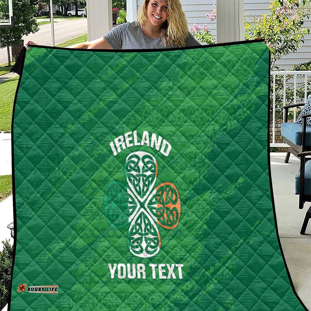 Custom Ireland Cricket Quilt Irish Celtic Knot - National Color LT14