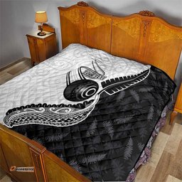 Personalised Aotearoa Lawn Bowls Quilt Maori and Silver Fern Half Style LT03