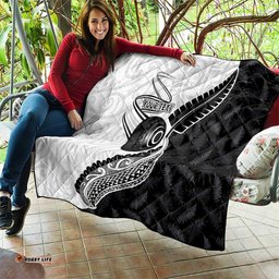 Personalised Aotearoa Lawn Bowls Quilt Maori and Silver Fern Half Style LT03
