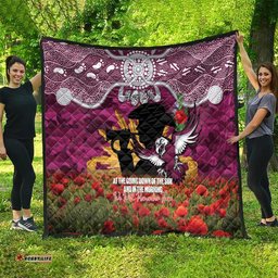 Personalised Sea Eagles Rugby ANZAC Day Quilt Last Post Poppy We Will Remember Them LT14