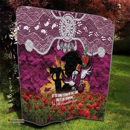 Personalised Sea Eagles Rugby ANZAC Day Quilt Last Post Poppy We Will Remember Them LT14