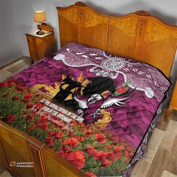 Personalised Sea Eagles Rugby ANZAC Day Quilt Last Post Poppy We Will Remember Them LT14