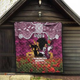Personalised Sea Eagles Rugby ANZAC Day Quilt Last Post Poppy We Will Remember Them LT14