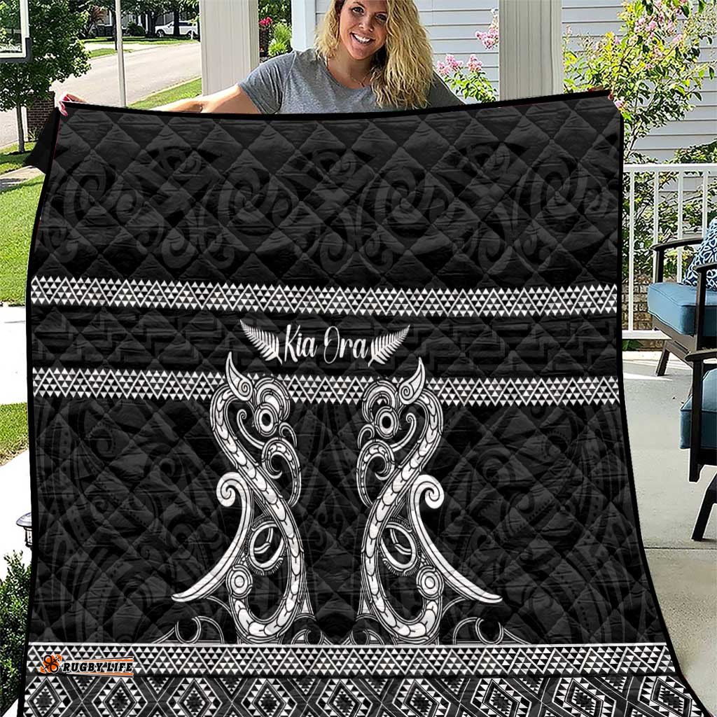 Kia Ora New Zealand Quilt Maori Language Week Pango Taniko Motif LT14