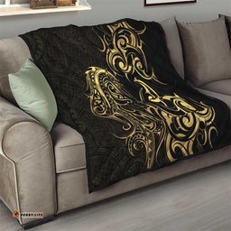 Gold And Black Aoteara Horse Racing Quilt NZ Maori Pattern LT14