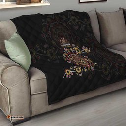 NAIDOC Deadly 50 Years Quilt Aboriginal Black Gold Boomerang Art LT9