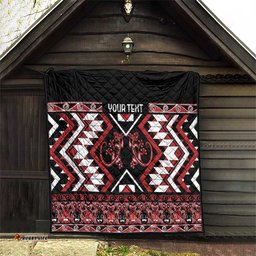 Personalised Aotearoa Waitangi Quilt Taniko Motifs - Mania Gecko LT7