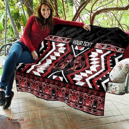 Personalised Aotearoa Waitangi Quilt Taniko Motifs - Mania Gecko LT7