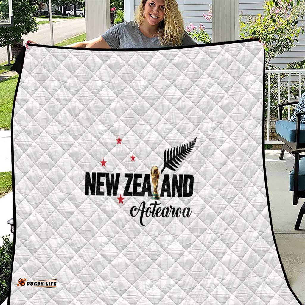 Football New Zealand Quilt Aotearoa United White Version LT01