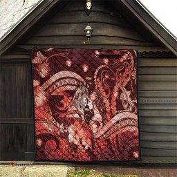 Maori Romantic Valentine Quilt The Hongi Kiss Red Galaxy DT05