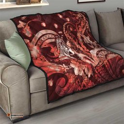 Maori Romantic Valentine Quilt The Hongi Kiss Red Galaxy DT05