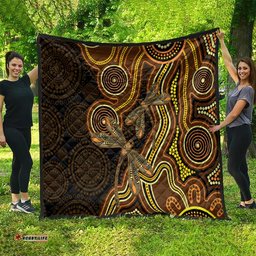 Orange Indigenous Dragonfly Australia Quilt Aboriginal Art LT14