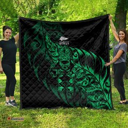 New Zealand Lawn Bowls Quilt Green Maori Warrior Tribal Silver Fern LT9