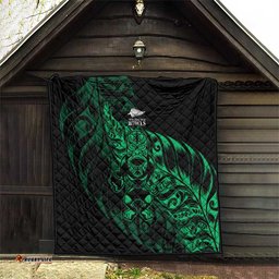 New Zealand Lawn Bowls Quilt Green Maori Warrior Tribal Silver Fern LT9