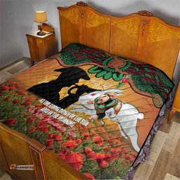 Personalised Rabbitohs Rugby ANZAC Day Quilt Last Post Poppy We Will Remember Them LT14