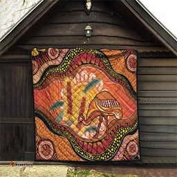 Indigenous Emu Australia Quilt Australian Bottlebrushes Aboriginal Art Proud LT14