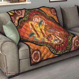 Indigenous Emu Australia Quilt Australian Bottlebrushes Aboriginal Art Proud LT14