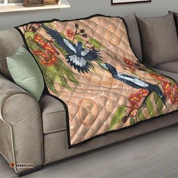 Magpies On Eucalyptus Australia Aboriginal Quilt LT7