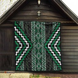 Jade Tukutuku Pattern Aotearoa Quilt Niho Taniwha and Puhoro Motifs LT7
