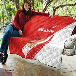 New Zealand Cricket Quilt Kiwi Birds Haka Dance Red Fern Sporty Style LT03