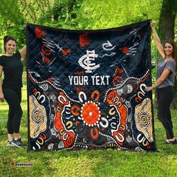 Personalized Carlton Blues Quilt Aboriginal Dot Painting Graffiti Style TS04