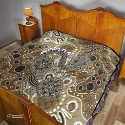 Personalised NAIDOC Week 50 Years Deadly Always Quilt Brown Aboriginal Artwork Dot Painting LT9