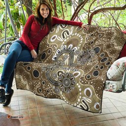 Personalised NAIDOC Week 50 Years Deadly Always Quilt Brown Aboriginal Artwork Dot Painting LT9