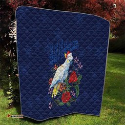 Merry Cocka-mas Quilt Australia Christmas Blue Art LT9