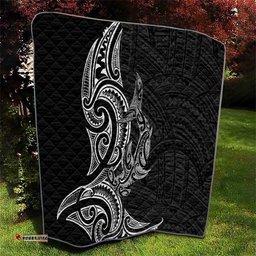 New Zealand Hammerhead Shark Quilt Maori Haehae Mangopare Black LT14