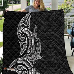 New Zealand Hammerhead Shark Quilt Maori Haehae Mangopare Black LT14