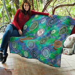 NAIDOC 50 Years of Deadly Quilt Sea Turtle Aboriginal Dot Art LT19