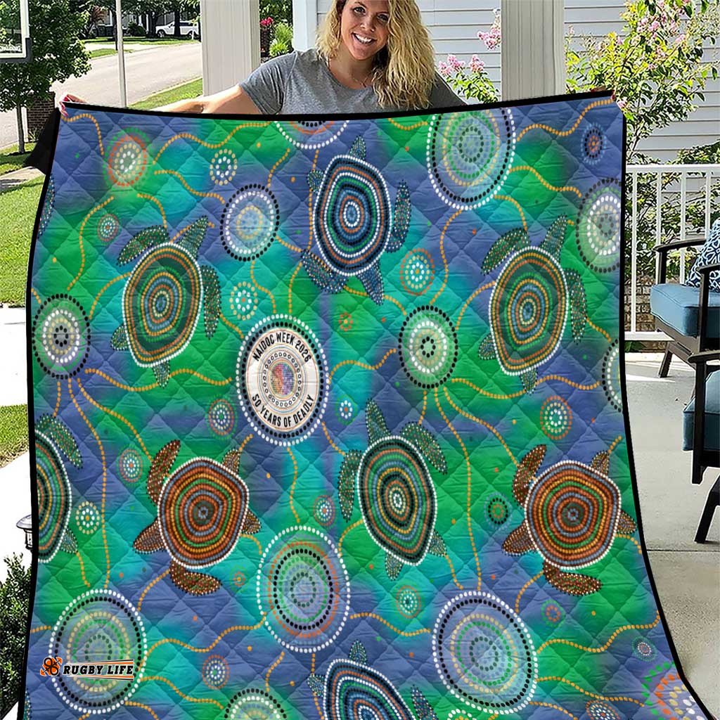 NAIDOC 50 Years of Deadly Quilt Sea Turtle Aboriginal Dot Art LT19