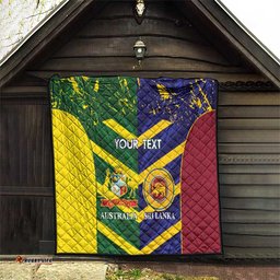 Custom Sri Lanka And Australia Cricket Quilt 2025 The Lions Baggy Greens Together LT14