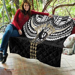 Personalized Collingwood Magpies Quilt Polynesian Tribal Pattern Heritage Football TS04