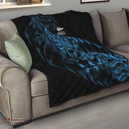 New Zealand Lawn Bowls Quilt Blue Maori Warrior Tribal Silver Fern LT9