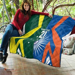 India vs Australia Custom Quilt Blue vs Gold Cricket Heritage LT9