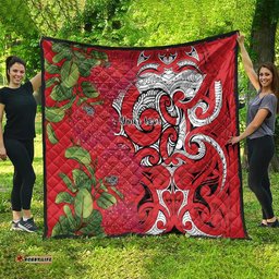 Personalised New Zealand Koru Pohutukawa Quilt Meri Kirihimete Aroha for Christmas LT9