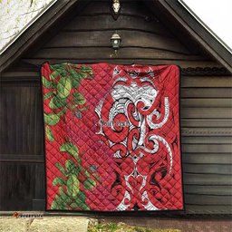 Personalised New Zealand Koru Pohutukawa Quilt Meri Kirihimete Aroha for Christmas LT9