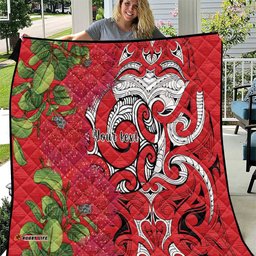 Personalised New Zealand Koru Pohutukawa Quilt Meri Kirihimete Aroha for Christmas LT9