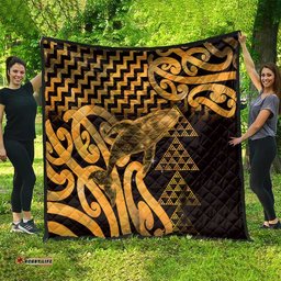 Humpback Whale Matariki New Zealand Quilt NZ Maori Paikea Poutama Luxury Gold LT14
