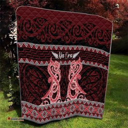 Kia Ora New Zealand Quilt Maori Language Week Whero Taniko Motif LT14