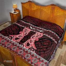 Kia Ora New Zealand Quilt Maori Language Week Whero Taniko Motif LT14